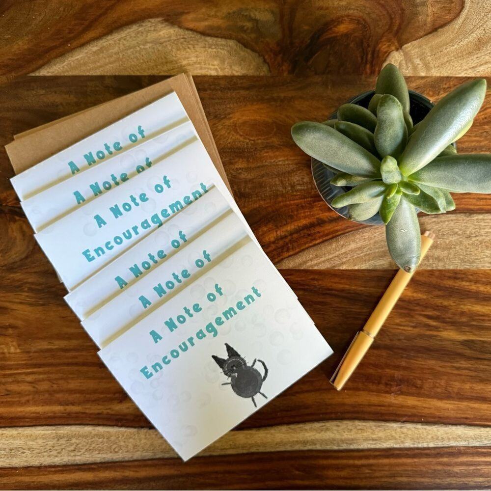 Blank Cards Blank Notes Gift for Cat Lover Encouragement Gift for Friend Custom